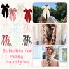 TEXIJUSO 16pcs Hair Bows for Women Girls, 4pc Big Silky Satin Ribbon Hair Clips and 12pc Bow Hair Clips with Long Tail, Tassel Hair Accessories Bowknot Barrettes for Birthday Valentine's Day Gifts