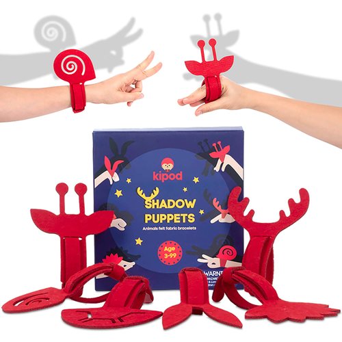 Fabric Animal Shadow Puppets-Felt Storytelling Toy for Boys and Girls Ages 3&Up – Features Six Fun Designs – Fun to Learn Through Play – Montessori Inspired Exploration