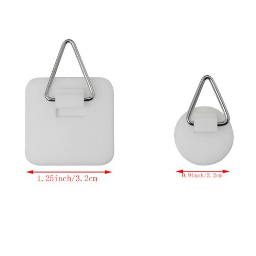 DGBRSM 20pcs Invisible Adhesive Plate Hanger Hanging Hooks for Decorative Plates and Wall Art 2 Shapes