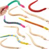 Gejoy 15 Pieces 12 Inch Halloween Wooden Snakes Unfinished Wooden Wiggly Snakes Jointed Flexible Wood Snake to Paint Blank Canvas Animal Model Crafts for Arts and Crafts Birthday Party Supplies