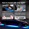 Yielinth Smart Exterior Car Lights,16 Million Colors Music Mode Neon Accent Lights Strip ,Waterproof underglow kit for car with APP & RF Remote Control,DC 12V