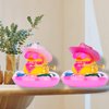 MuMyer Cowboy Ducks for Car Dashboard, Rubber Duck Car Ornaments Accessories with Mini Holographic Cowboy Hat Swim Ring Scarf Sunglasses Special Prop(Gc20)