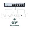FASTCABLING PoE Passthrough Switch 4 Port, VLAN, QoS, Expand Network Port with Existed Cat5e/Cat6 Cable, Managed 60W PoE Powered Switch, IEEE802.3at/bt