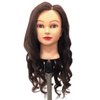 NAYOO Mannequin Head with Hair and Stand, 60% Real Hair Mannequins to Practice on, Doll Head for Hair Styling, Real Hair Mannequin Heads for Makeup Practice, Mannequin Head for Kids as Christmas Gift