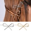 KuuGuu 8 PCS Metal Bow Hairpins Hair Clips Simple Bowknot Ponytail Holder Stylish Non-Slip Duckbill Chic Bows Barrettes Minimalist Hair Pins Present Hair Accessories for Women Girls （Gold and Silver）