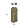 Sea to Summit Lightweight Dry Bag, Multi-Purpose Dry Storage, 13 Liter, Olive Green