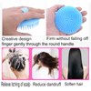 Gouccpu 2 Pack Hair Scalp Massager Shampoo Brush Shower Head Scrubber Cleanser Massage Comb for Hair Growth Ease Dandruff Removal and Head Relaxation for Women and Men or Pets (Blue)