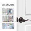 Probrico Interior Oil Rubbed Bronze Door Handle, Wave Style Passage Door Handles, Keyless Door Levers Lockset for Closet and Hallway (1 Pack, Modern)