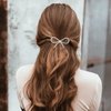 GEEHUA 6Pcs Metal Bow Hair Barrettes for Women, French Hairpins Hair Clips Minimalist Bows Hair Pins Barrettes Fashion Ponytail Holders for Thin Thick Fine Hair Wedding Accessories Gifts