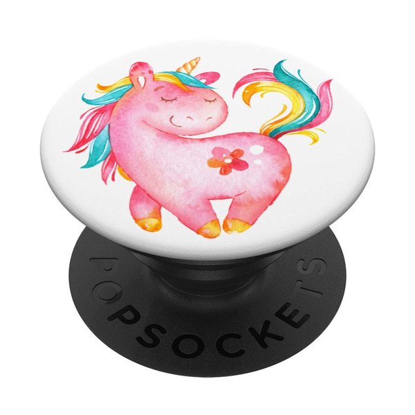 Fuzewear Cute Unicorn Pink Hers PopSockets Stand for Smartphones and Tablets