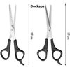 Dockapa, Professional Stainless Steel Comfort Grip, All-Purpose, Straight Office Craft Scissors for DIY(Black)