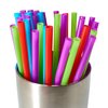 Drinking Straws 500 Count BPA-Free Multi-Colored Disposable Plastic Straw Assorted - DuraHome