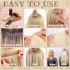 Yuxung 2500 Pcs Hair Extensions Micro Rings Links Beads and 5 Rolls Hair Extensions Sewing Thread and 10 Pieces C/J/I Needles Hair Extension Kit for Human Hair Extensions Hand Sewing Wig DIY Craft
