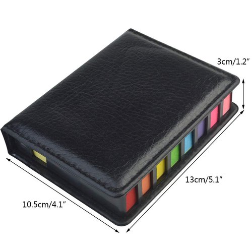 2000 Pieces Page Markers Tabs Page Flags Sticky Index Tabs Arrow Flag Tabs, Fluorescent Color Note Tabs Colored Page Markers Labels Sticky Notes Writable File Tabs Flags with PU Box, 11 Colors 3 Sizes