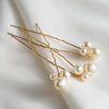 SWEETV Bridal Hair Pins Bridal Hair Accessories Pearl Bobby Pins Wedding Headpiece Bridesmaid Flower Girl Hair Accessories 3Pcs Pearl Hair Pins Bride Wedding Hair Clips Hair Piece for Women and Girls
