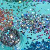 Moon Glitter Holographic Glitter Shapes 100% Cosmetic Glitter for Face, Body, Nails, Hair and Lips - 0.10oz - Pink