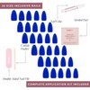Glamnetic Press On Nails - Cobalt Blue | Opaque Bright Vibrant Blue Short Almond Fake Nails, Reusable | 15 Sizes - 30 Nail Kit