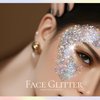 Teenitor Body Glitter, Silver Glitter, Body Glitter Gel, Hair Glitter, Face Glitter, Silver Glitter Gel for Face, Makeup, Hair, Eye Holographic Chunky Makeup Glitter