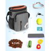 Gobeigo Dog Training Treat Pouch, Pet Treat Bag Holder with Zipper Split Top, Built-in Poop Bag Dispenser, Dog Fanny Pack for Puppy Training, Dog Walking, Hiking, Outdoor Travel (Gray & Orange)