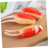 BESTonZON 3pcs Shrimp Model Decor Realistic Crab Claw Toy Adorable Fake Crab Leg DIY Supplies Simulation Crab Claw Artificial Faux Crab Claw Simulated Toy Dining Table PVC Accessories