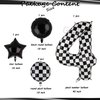 40 Inch Checkered Number Balloon 4 Black and White Race Car Birthday Balloons Baby Hippie Smile Party Shower Boys 4th Birthday Race Car Theme Party Decor Supplies 5 Pcs