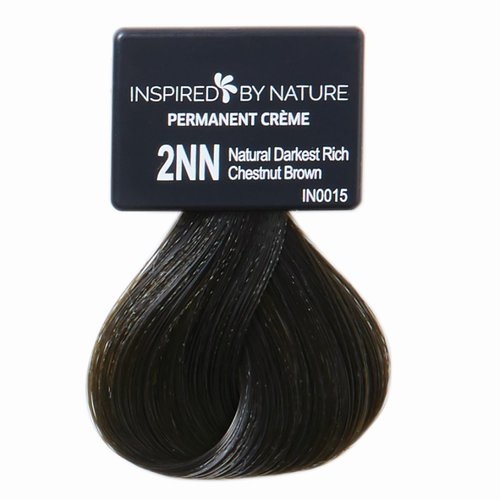 ion Ammonia-Free Permanent Hair Color Natural Darkest Rich Chestnut Brown 2NN, made from 100% naturally-derived polymers, cruelty free, vegan, PPD free, recyclable packaging, 2.05 oz