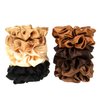 BBTO 12 Pieces 4.3 inch Satin Hair Scrunchies for Women Elastic Hair Bobbles Scrunchies Hair Ties for Kids Adults, Big Scrunchy Ponytail Holder with Elastic Bands Girls Thick Thin Curly 6 Colors