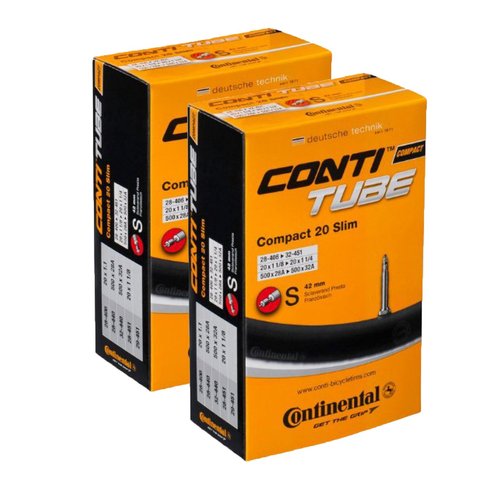 Continental 42mm Presta Valve Tube (2-Pack, 700 x 25-32cc) Slim