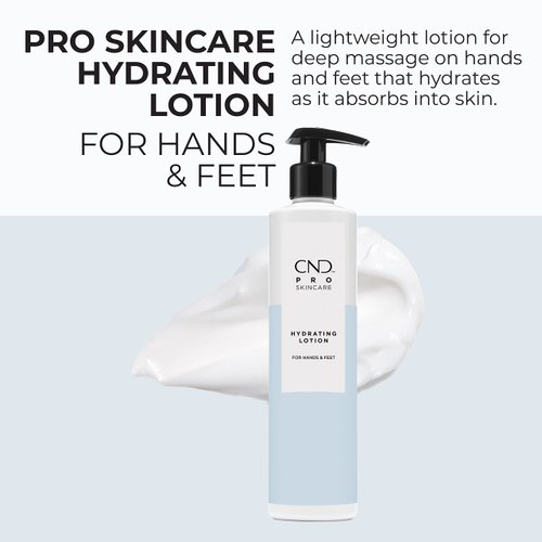 CND Pro Skincare Hydrating Lotion for Hands and Feet, Natural Origin Shea Butter and Avocado Oil Formula, 10.1 Fl Oz