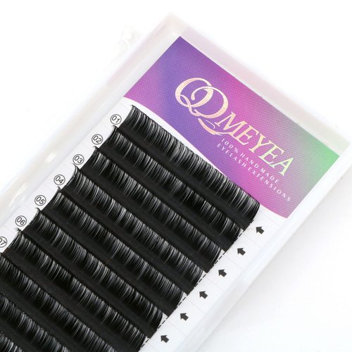 QDMEYEA Eyelash Extensions Individual Lashes 0.07 C Curl Classic Volume Lash Extensions Supplies 13mm Length Single Eyelashes Extensions Premium Single Silk EyeLashes(13mm, 0.07 C Curl)