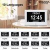 Dementia Clock Digital Calendar – 7 Inch Display, Day and Date for Elderly with Alarms, Auto Dimmer, Remote Control, Multi-Language Support – Memory Loss Digital Clock with Time, Month & Day Display