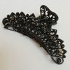 Numblartd Fashion Retro Black Metal Alloy Rhinestone Fancy Hair Claw Jaw Clips Pins - Chic Vintage Hair Catch Barrette Hair Updo Grip Hair Accessories for Women