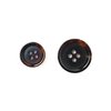 ButtonMode Buffalo Horn Suit Buttons 16pc Set has 4 Buttons Measuring 20mm (3/4 Inch) for Jacket Front, 12 Buttons Measuring 15mm (5/8 Inch) for Jacket Sleeves and Pants, Brown Horn, 16-Buttons