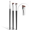 Fine Angled Eyeliner Brush, JASSINS Ultra thin Precision EyeLiner Makeup Brushes Set, Fine Point Eyeliner Brush, Synthetic Bristles Eye Makeup Tool (3 Pcs)