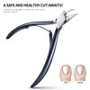 FERYES Toenail Clipper Straight Blade for Ingrown and Thick Nails - Stainless Steel and Sharp Pointed Tip Ingrown Nail Clipper – Wide Jaw Toe Nail Cutter Podiatry Tool