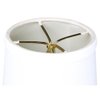 5x6x5 White Linen Drum Chandelier Clip-On Lampshade - Perfect for chandeliers, foyer lights, and wall sconces -Small, White