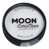 Pro Face & Body Paint Cake Pots by Moon Creations - White - Professional Water Based Face Paint Makeup for Adults, Kids - 1.26oz