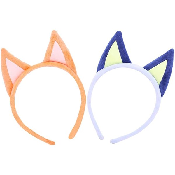 Susunaya Dog Ears Headbands 2PCS Animal Headwear Halloween Cosplay Costume Dog Ears Hair Accessories for Adults