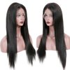 KUN 360 Glueless Lace Front Wigs Human Hair Pre Plucked Light Yaki Straight Human Hair Wig for Black Women Straight Hair Wigs Human Hair 360 Lace Wigs 150% Density 16 Inches Natural Color