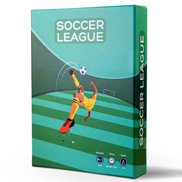 ALINA GAMES Soccer League Board Game | for Kids, Adults, and Family | for 2-8 Players | Average Playtime 20-60 min