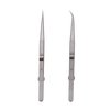 Tweezers, Precision Tweezers Set, Anti-Static Stainless Steel Curved of Tweezers, for Electronics, Laboratory Work, Jewelry-Making, Craft, Soldering, Etc（2 PCS）