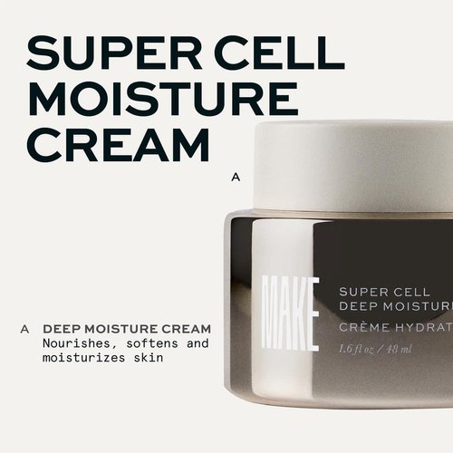 MAKE Super Cell Deep Moisture Cream – Moisturizing, Plumping and Firming Cream – Soothing Daily Face Moisturizer – Hydrating Skincare with Abyssinian Oil, 1.6 Fl Oz