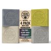 Viking Revolution Natural Soap for Men - Mens Soap Bar with Essential Oils Cold Pressed Bar Soap for Men - Nourishing Soap with Tea Tree, Clary Sage, Peppermint Eucalyptus, Bergamot (4 Pack)