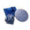 SHIKIWRAP Reusable Cloth Gift Wrap – Set of 3, Snowflakes/Pine & Deep Blue Eco-Friendly, Reversible, Stretchy Furoshiki Fabric Wrap for Birthday Gifts, Holidays, Special Occasions & Sustainable Living