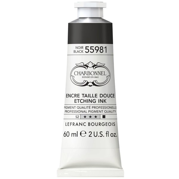 Lefranc Bourgeois Charbonnel Professional Etching Traditional Ink, 60ml (2-oz) Black 55981