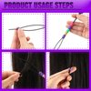Swpeet 1254Pcs 24 Colors Beads for Hair Braids Kit, Hair Beaders Rubber Bands, Including Candy Pony Beads, Elastic Rubber Bands, Quick Beaders for Kids Hair Braids, Scissors and Bead Thread