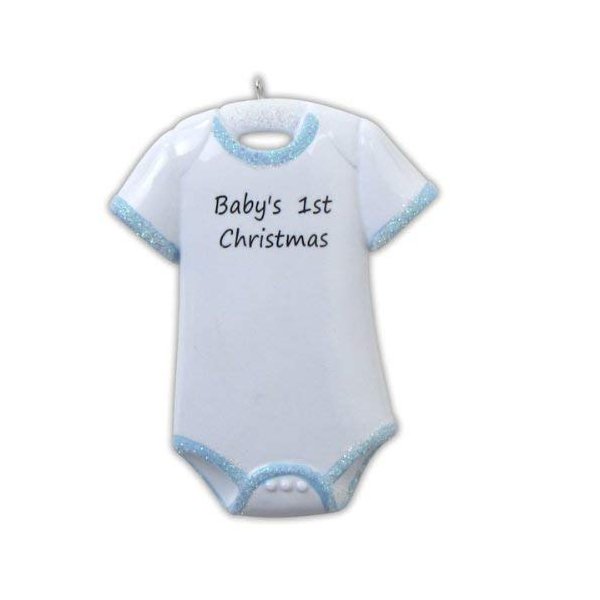 Polar X Baby Boy Onesie First Christmas Personalized Christmas Ornament