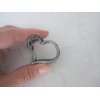 Generic Medium/small dark silver or rose gold heart shaped metal hair claw clip (Primary color: Gold), 1 Count (Pack of 1)