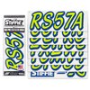 STIFFIE Whipline Solid Atomic Green/Navy 3" Alpha-Numeric Registration Identification Numbers Stickers Decals for Boats & Personal Watercraft