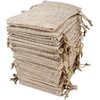 Hapdoo Lot of 100 Burlap Bags with Drawstring Gift Bags Jewelry Pouches Sacks for Wedding Party and DIY Craft, 5 x 3.5 Inches